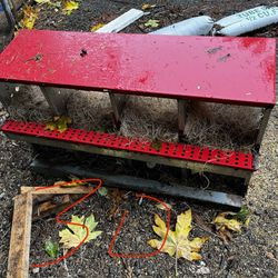Chicken Feeders Waterer And Nesting Box