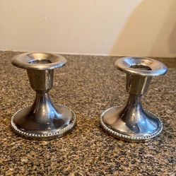 Silver Plated Candle Holder Set