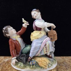 DRESDEN SHEPHERDS PORCELAINE FIGURE