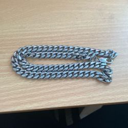 real silver cuban link chain