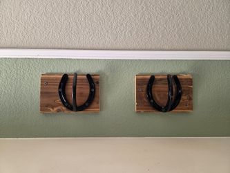 Rustic farmhouse horse shoe  hangers