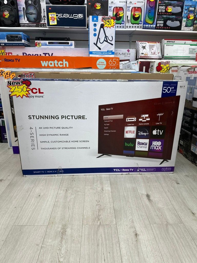 TCL 50" HD Smart Tv Roku Tv