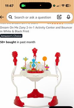 Dream On Me Zany 2-in-1 Activity Center and Bouncer