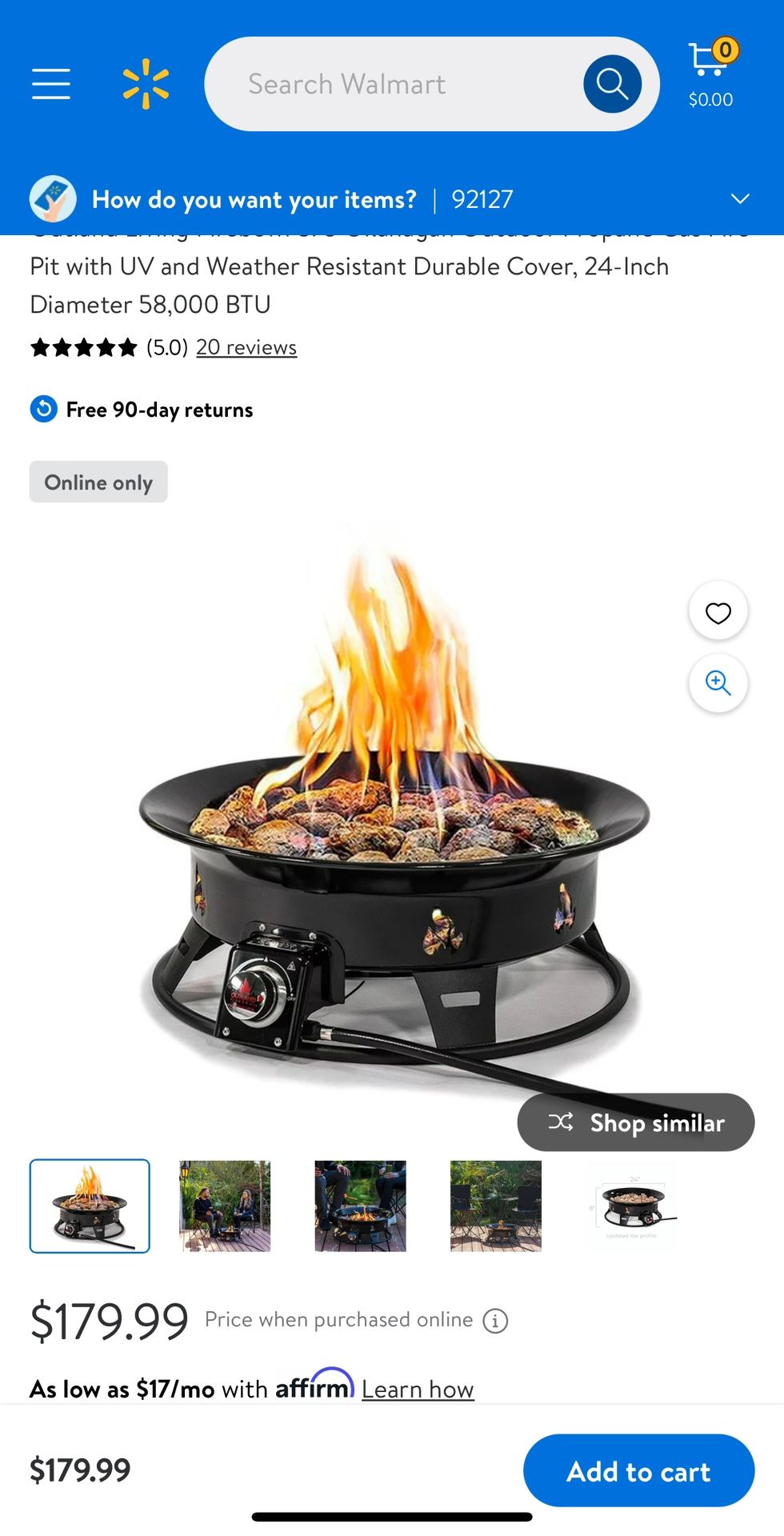Outland Firebowl - Propane Fire Pit.