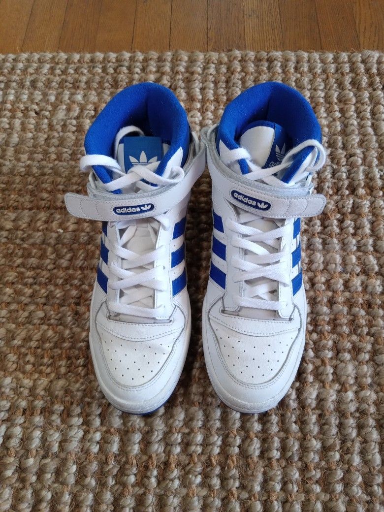 Adidas Forum Mid Men Sneakers White Royal Size 10