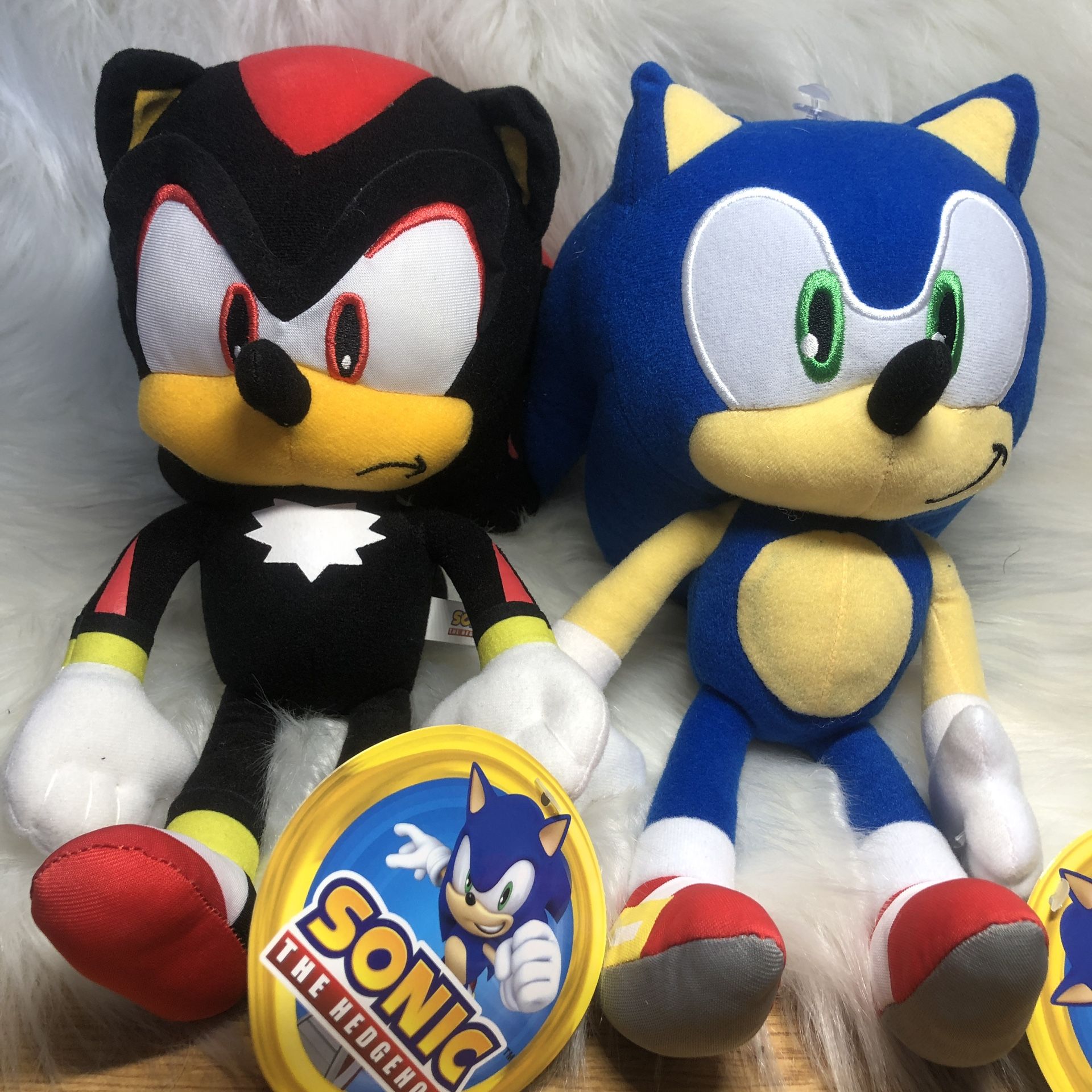 NEW Sonic The Hedgehog  & Shadow Plushies Stuffed Animals