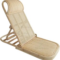 Floor Chair with Backrest Folding Chair Portable Lounge Chaise Lounger Camping Chair Beach Seat for Concerts Trekking Fishing