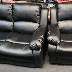 OPEN BOX OUTLET SALE!!! ELEGANT THEATRE STYLE, RECLYNERS BLACK COLOR FOR ONLY $699!!