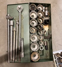 Pittsburgh 95377 1in Drive SAE Jumbo Socket Set + Proto Mac Adapters
