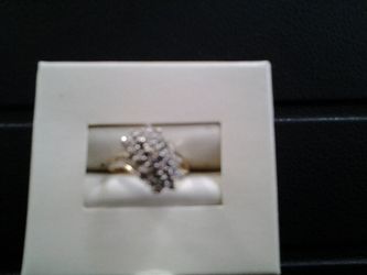 Diamond waterfall ring