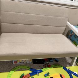 Two Seater Or Small Three Seater Sofa Linen Love Seat Couch