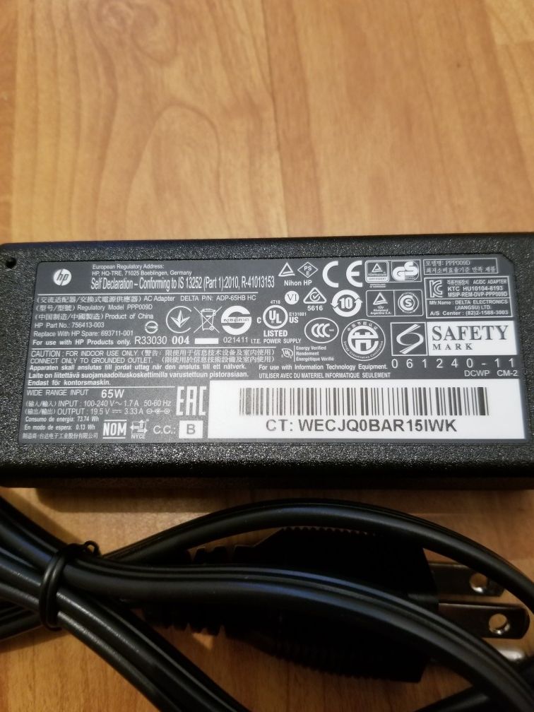 Laptop PC power charger adapter (brand new)