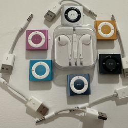 Apple iPod Shuffle 4th Generation Tested And Apple Charging Cable And Generic Earbuds Included