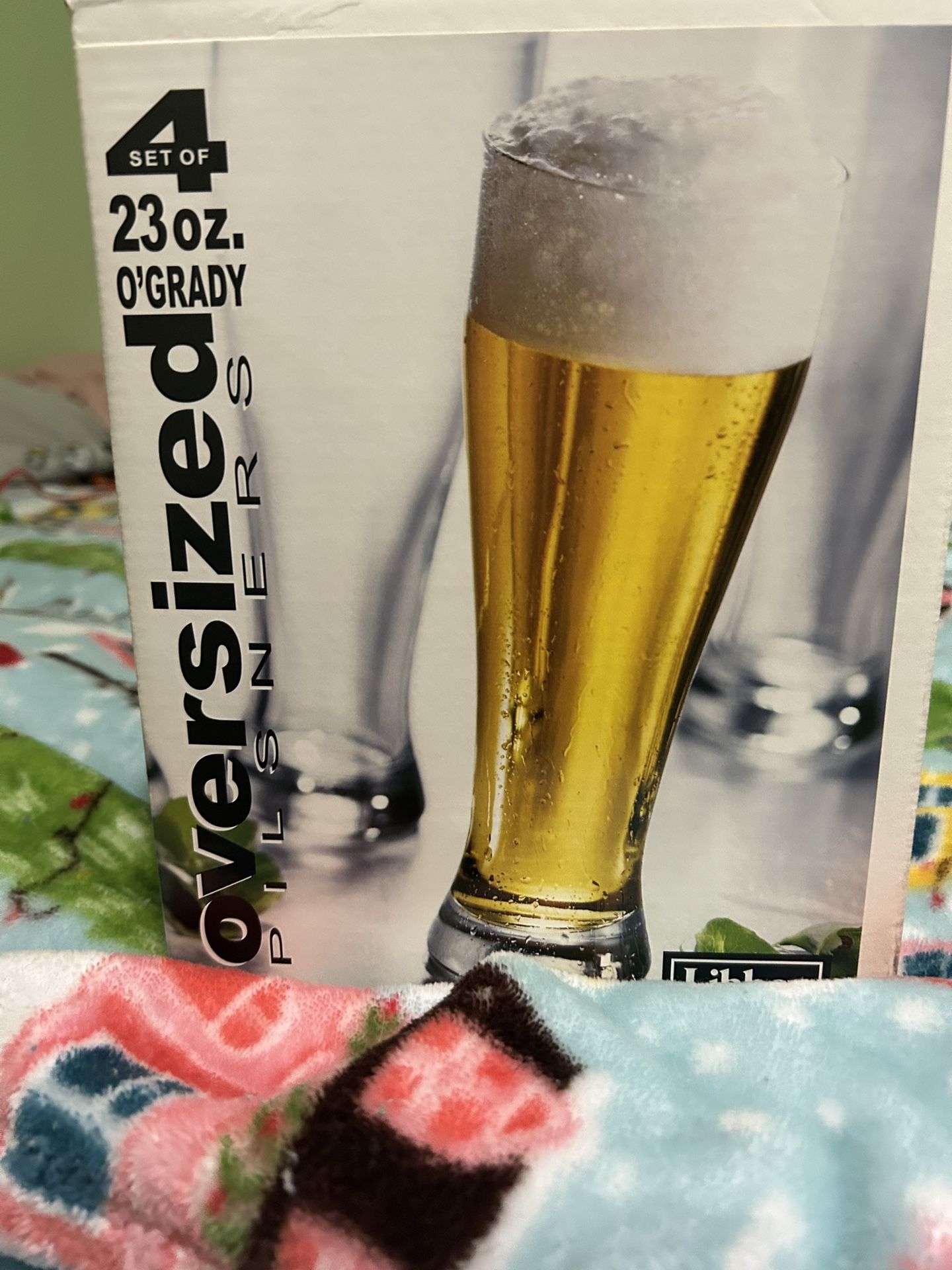 Set of 4 Oversized Pilsner Glasses – 23 oz (O’Grady)