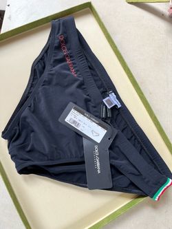 Dolce & Gabbana Men's Logo Swim Briefs Bottom Black/ XL