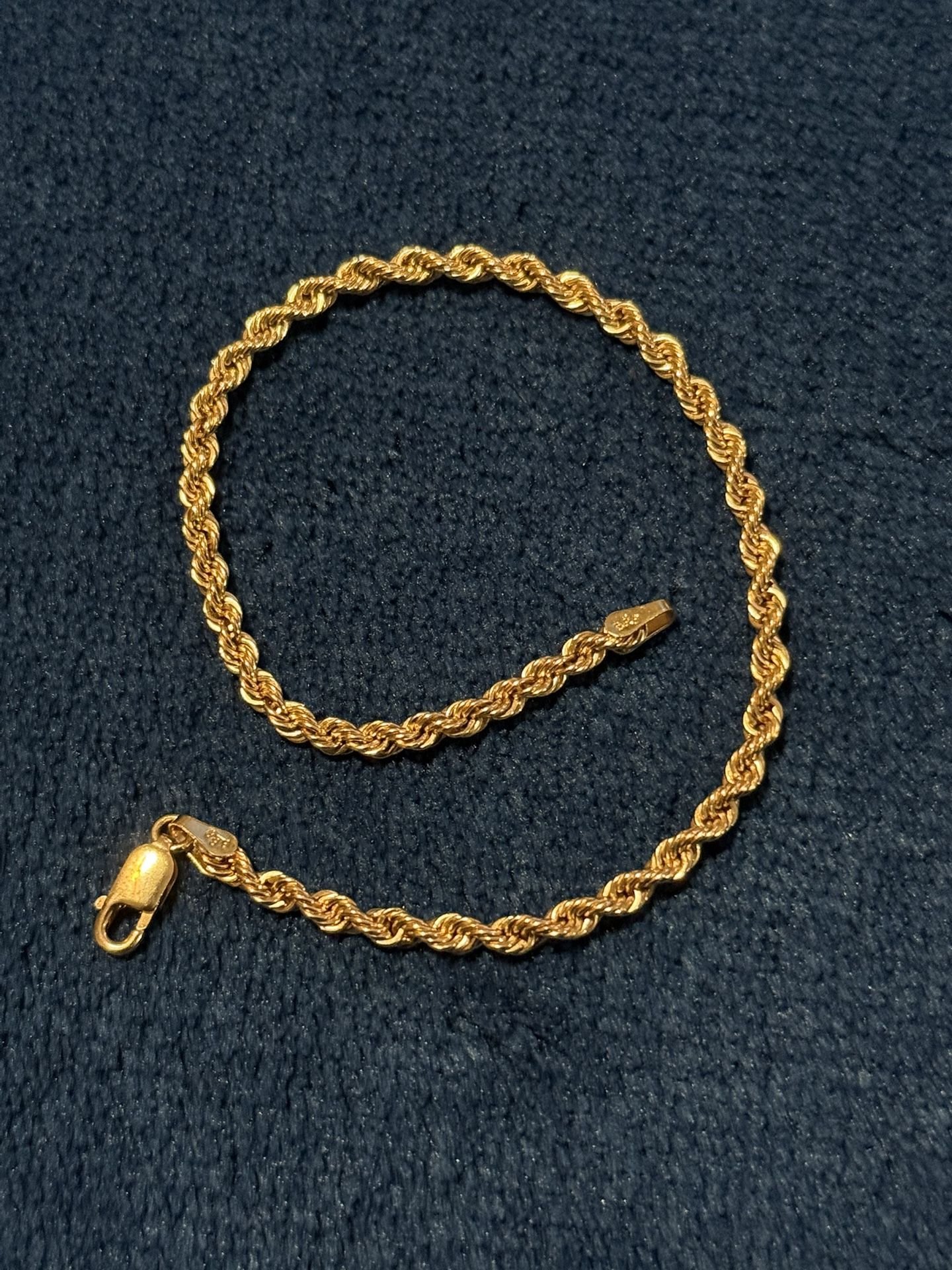Gold Rope Chain Bracelet