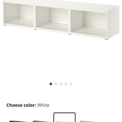 White IKEA BESTA media console 