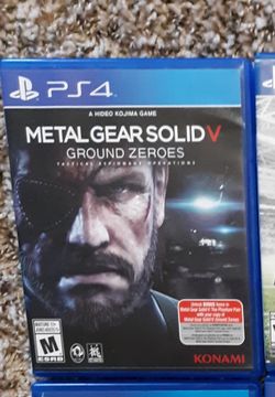Metal gear solid 5 ground zero ps4 game