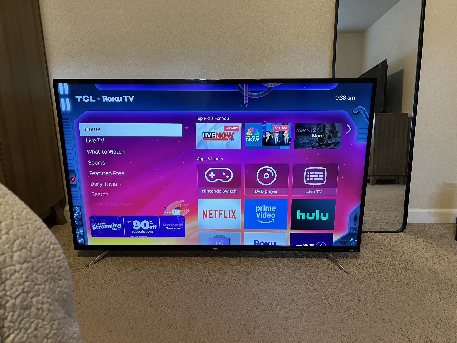 TCL 50" Class 4-Series 4K UHD HDR Roku Smart TV