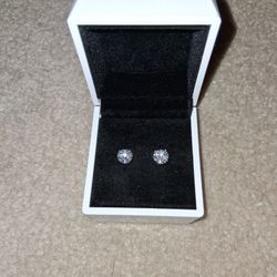 8mm moissanite earrings 2ct each Screw back