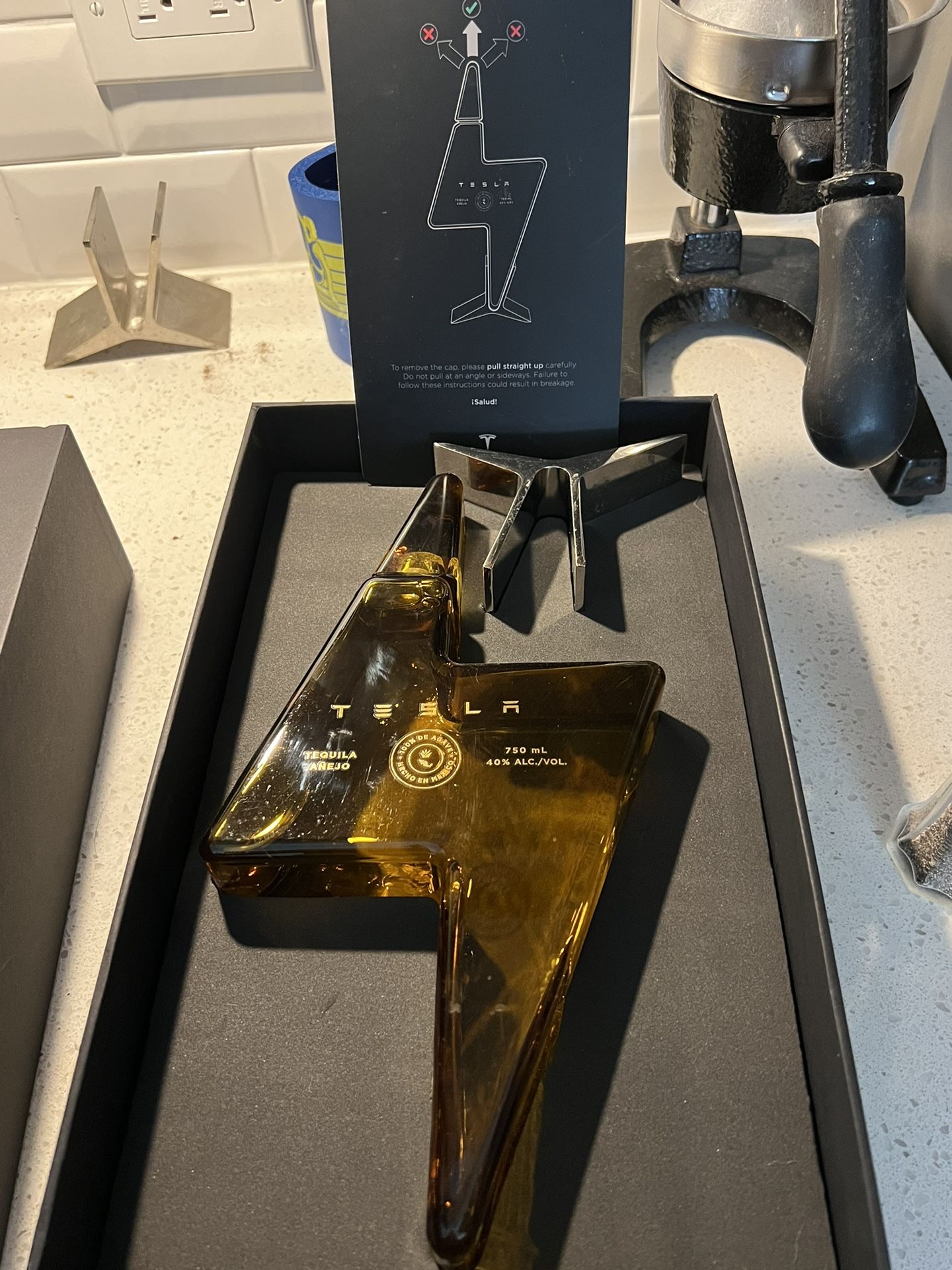 TESLA TEQUILA BOTTLE (EMPTY)