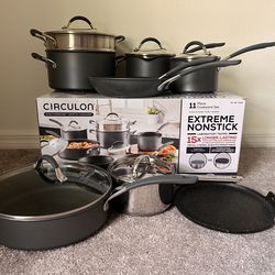 Circulon 11-piece Non-Stick Cookware Set + Frying pan for pancakes and a saucepan IKEA