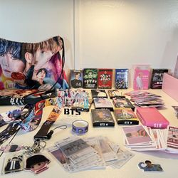 K-Pop BTS Boys nylon cinch drawstring bag backpack 17" Lomo Cards  Lot