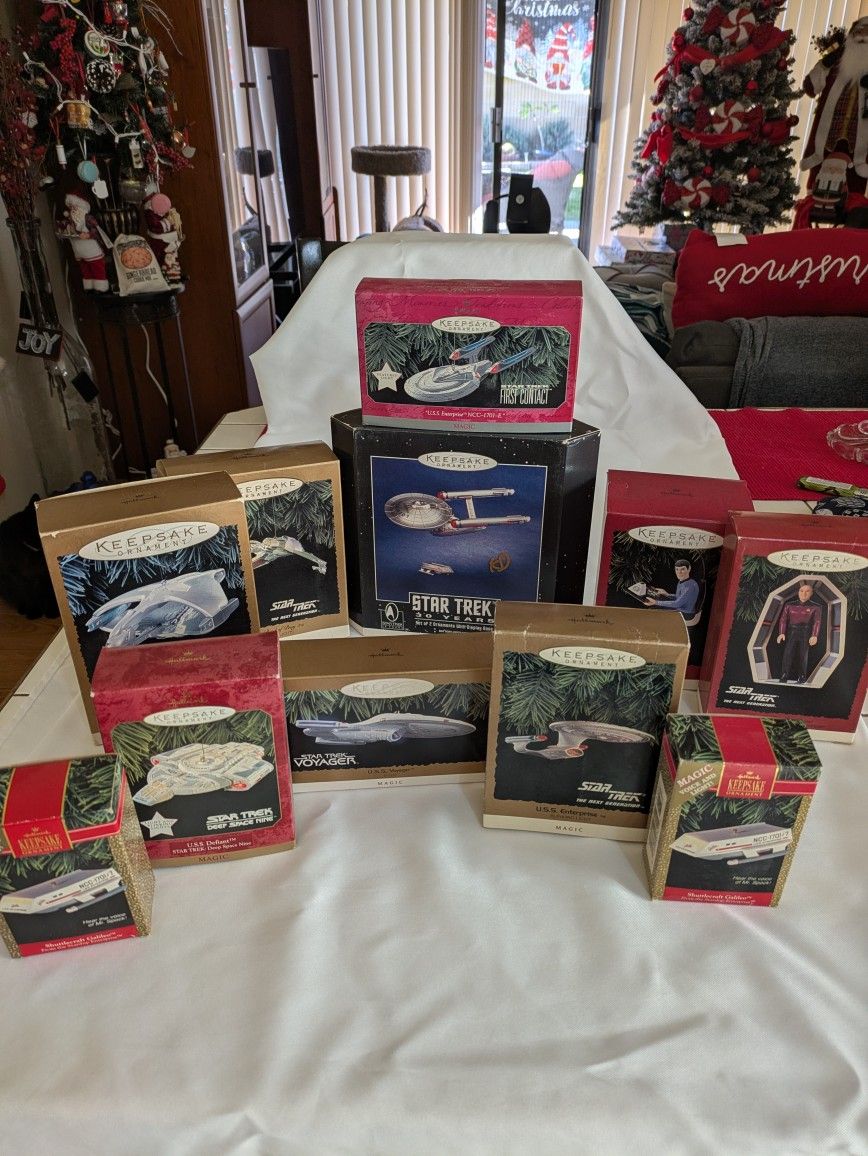 Set Of 11 Star Trek Hallmark Ornaments