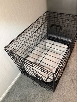 Dog crate and bed