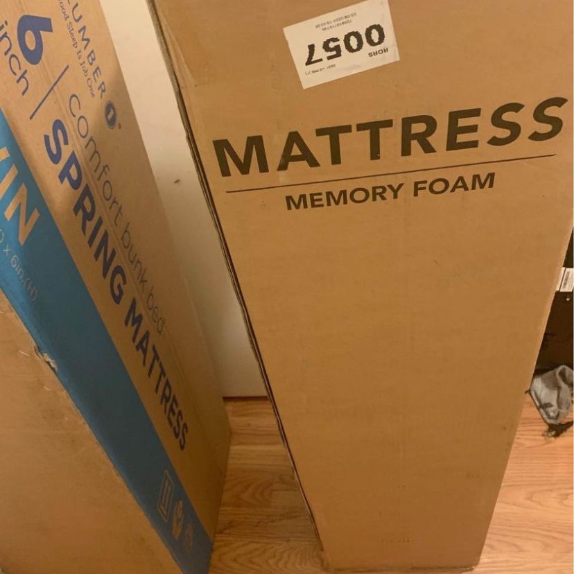 2 Memory Foam Twin Size Mattress