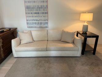 Linen like high end 7 ft sofa