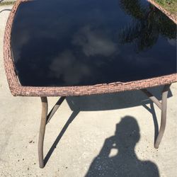 Glass top table