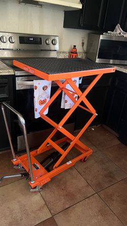 Hydraulic Lift Table Cart, 330lbs Capacity 50" Lifting Height,