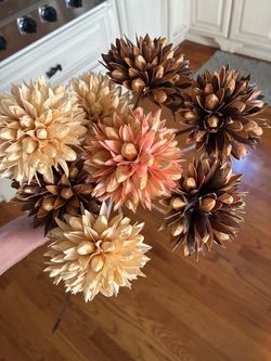 Dried Natural Wood Flower Stems Bundle