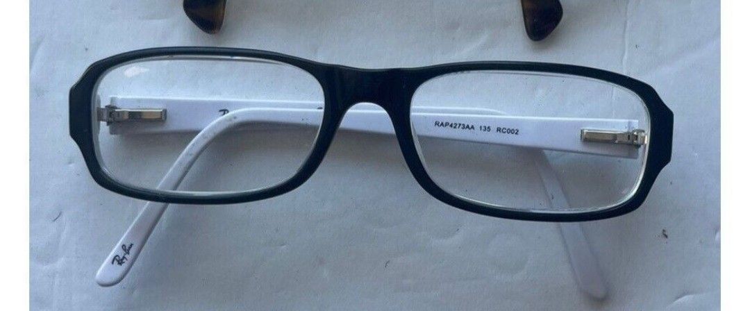 Ray-ban Black & White Rextangle Framed Glasses