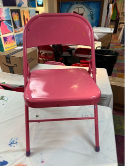 Folding metal chairs , only one year old , different colors