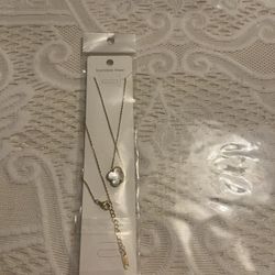 Mother Of Pearl Stainless Steel Necklace!!!!