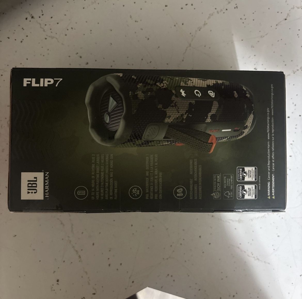 JBL Flip 7 Camouflage Portable Bluetooth Speaker