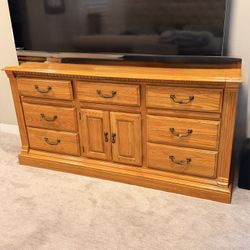 Dresser and end table (TV not included)