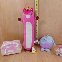 Unicorns & Sequin Make Up Bag