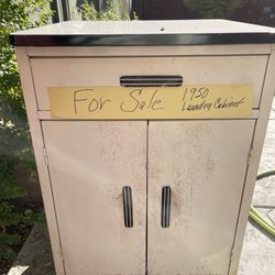 Vintage Art Deco Enameled Metal Cabinet