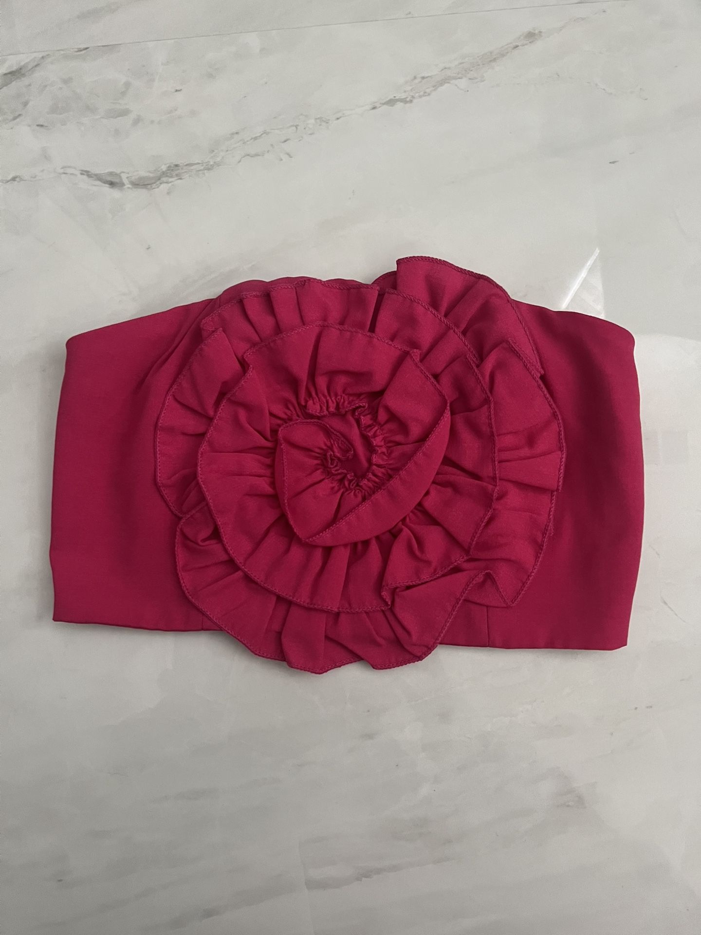 Shein 3D floral tube top