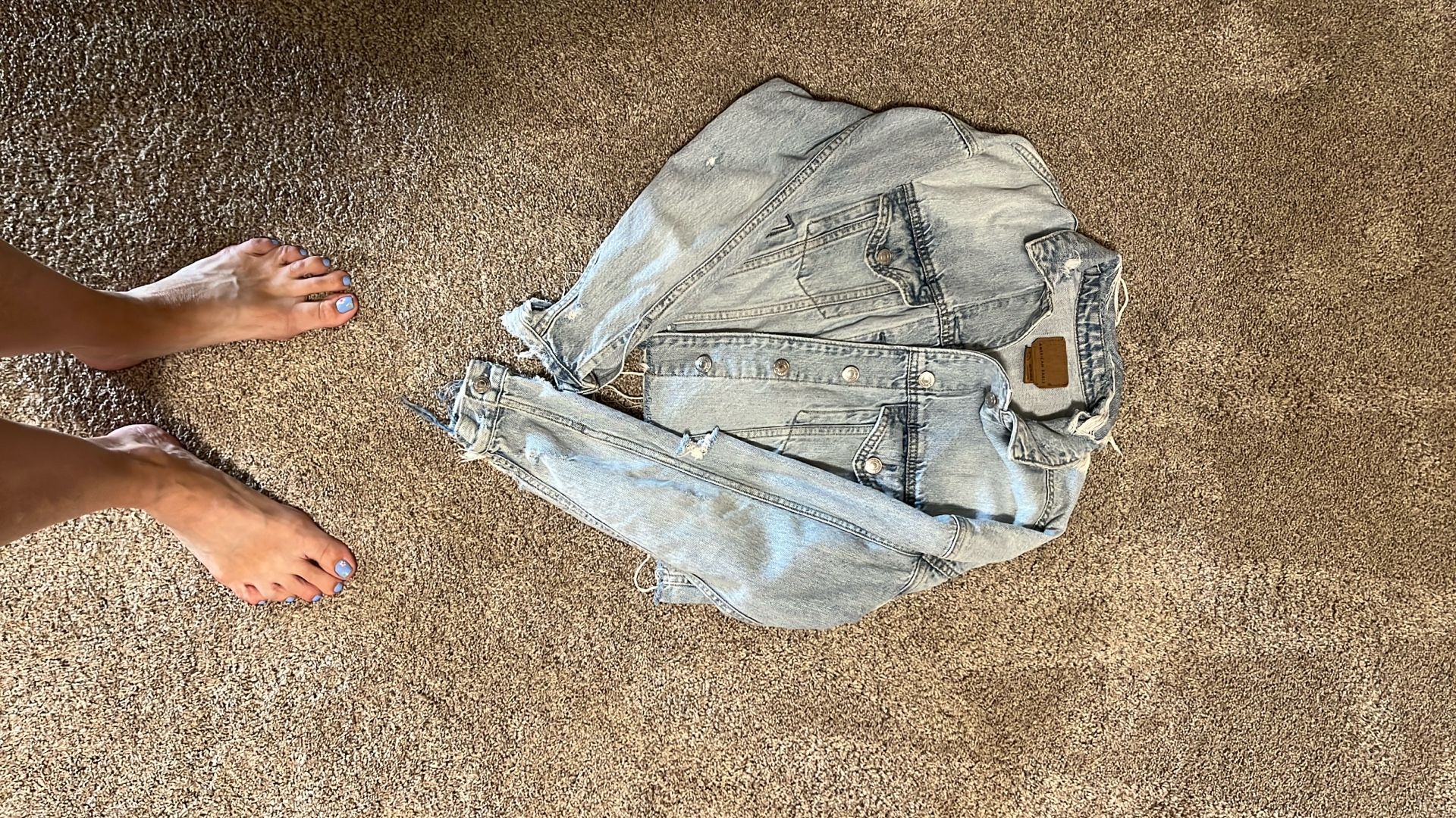 American Eagle Denim Cropped jacket