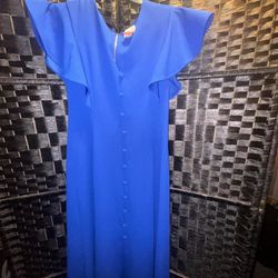 Royal Blue Size (Medium) Calvin Klein Dress 