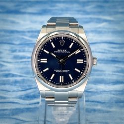 2024 Rolex Oyster Perpetual Sunburst Blue Dial 41mm 124300 - NEW