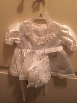 Toddlers white dress 3 pieces