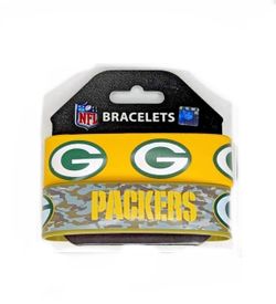 NFL, Green Bay Packers, Rubber Silicon Bracelet Wristband 2-Pack, New Items