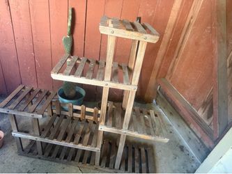 plant stands and pots