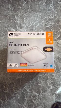 Commercial Electric LED Exhaust Fan 50 CFM
