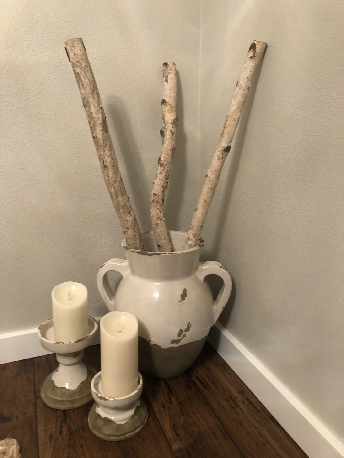 Pottery Barn Urn And Candle Holder